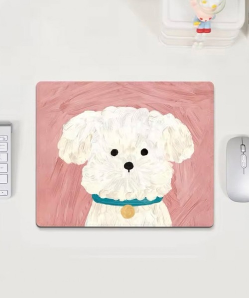 ammy.(エイミードット)の「【 ammy. / エイミードット 】 ウォーター カラー ドッグ デザイン マウスパッド(PCグッズ・レディース・B/C/D/A・FREE)」の1枚目の写真