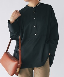 un dix cors | 《上品な光沢》ヨーク切替サテン調ブラウス(シャツ/ブラウス)