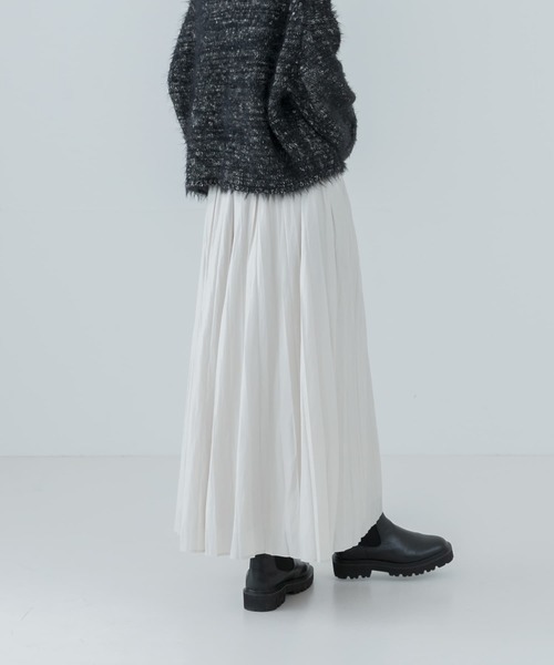 URBAN RESEARCH（アーバンリサーチ）の「チンツプリーツスカート（スカート・レディース・ネイビー/グリーン/オフホワイト・FREE）」の19枚目の写真