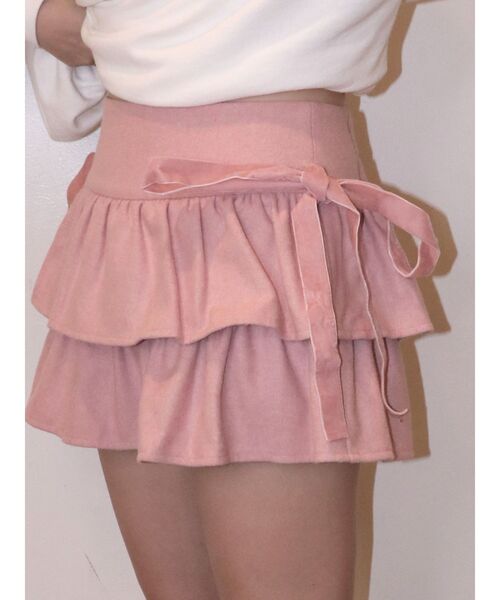 jouetie（ジュエティ）の「BIGリボンティアードミニスカパン（スカート・レディース・ピンク/ブラック/グレー・MEDIUM）」の10枚目の写真