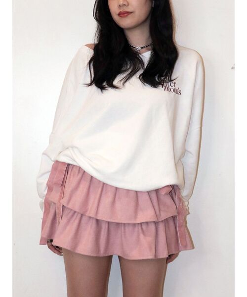 jouetie（ジュエティ）の「BIGリボンティアードミニスカパン（スカート・レディース・ピンク/ブラック/グレー・MEDIUM）」の12枚目の写真