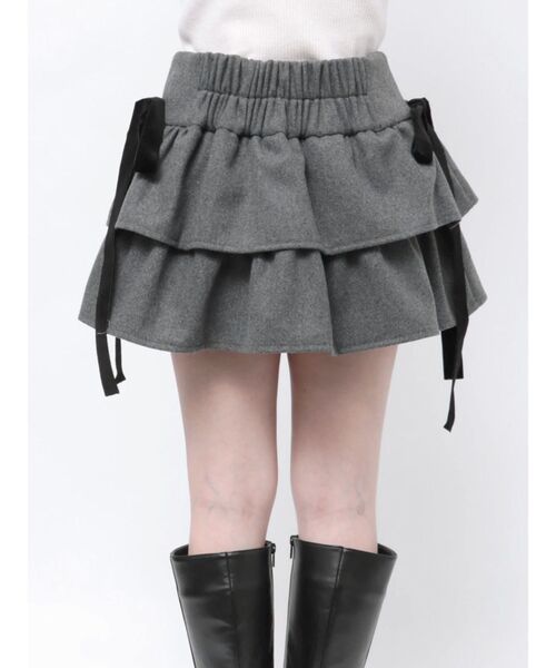 jouetie（ジュエティ）の「BIGリボンティアードミニスカパン（スカート・レディース・ピンク/ブラック/グレー・MEDIUM）」の15枚目の写真