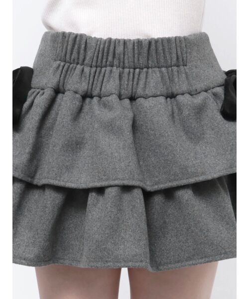 jouetie（ジュエティ）の「BIGリボンティアードミニスカパン（スカート・レディース・ピンク/ブラック/グレー・MEDIUM）」の16枚目の写真