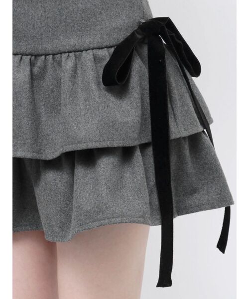 jouetie（ジュエティ）の「BIGリボンティアードミニスカパン（スカート・レディース・ピンク/ブラック/グレー・MEDIUM）」の17枚目の写真