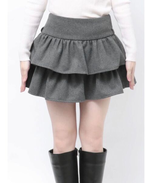 jouetie（ジュエティ）の「BIGリボンティアードミニスカパン（スカート・レディース・ピンク/ブラック/グレー・MEDIUM）」の20枚目の写真