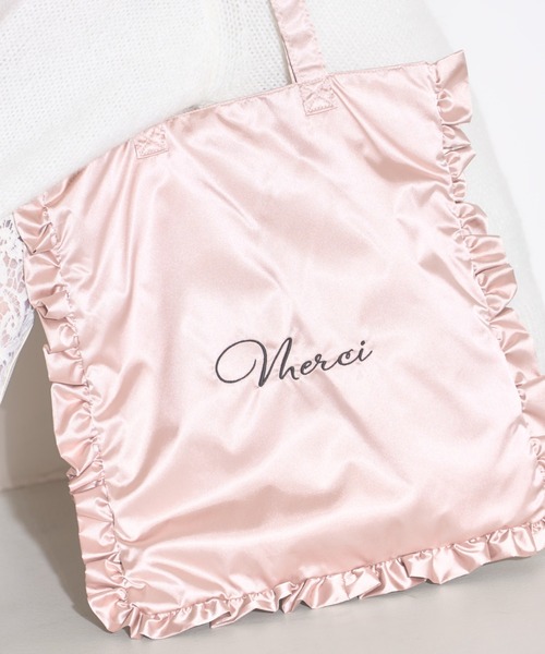 tocco closet(トッコ クローゼット)の「【ZOZO限定】フリルラウンドサテントートバッグ(トートバッグ・レディース・アイボリー/ブラック/ピンク/ボルドー・FREE)」の17枚目の写真