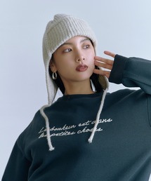 N.（N. Natural Beauty Basic） | ◆ハンドライティング刺繍スウェット(スウェット)