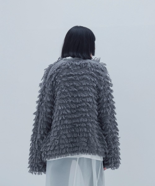 venit(ヴェニット)の「VENIT / fringe mohair pull(フリンジモヘアプルオーバー)(カーディガン/ボレロ・レディース・グレー・38)」の4枚目の写真
