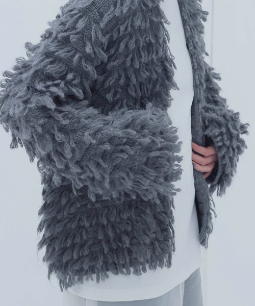venit(ヴェニット)の「VENIT / fringe mohair pull(フリンジモヘアプルオーバー)(カーディガン/ボレロ・レディース・グレー・38)」の6枚目の写真