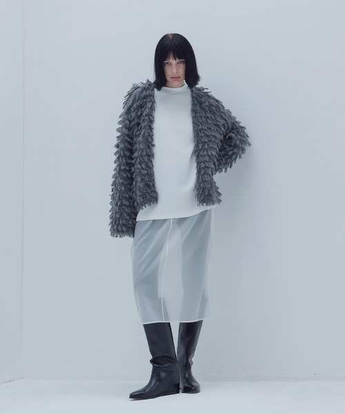 venit(ヴェニット)の「VENIT / fringe mohair pull(フリンジモヘアプルオーバー)(カーディガン/ボレロ・レディース・グレー・38)」の10枚目の写真