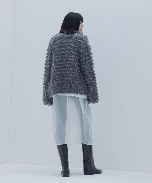 venit(ヴェニット)の「VENIT / fringe mohair pull(フリンジモヘアプルオーバー)(カーディガン/ボレロ・レディース・グレー・38)」の12枚目の写真