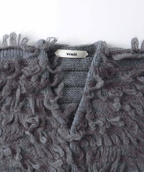 venit(ヴェニット)の「VENIT / fringe mohair pull(フリンジモヘアプルオーバー)(カーディガン/ボレロ・レディース・グレー・38)」の13枚目の写真