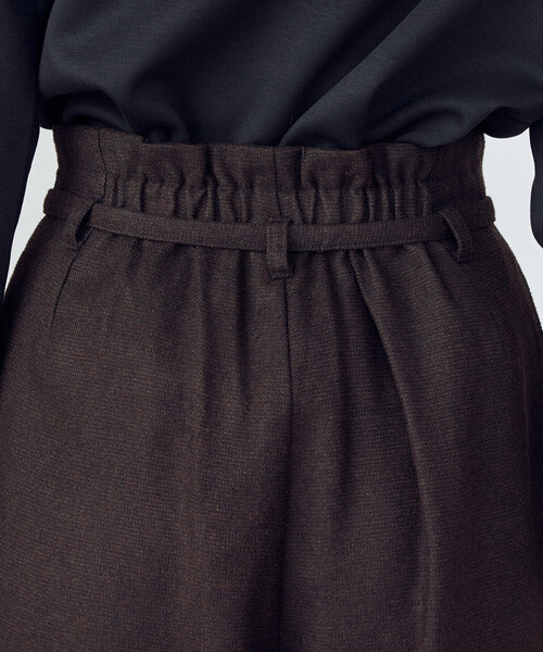 COMME CA ISM（コムサイズム）の「ツイード ナローベルト ハイウエストワイドパンツ（その他パンツ・レディース・チェック/ダークブラウン・MEDIUM/LARGE）」の12枚目の写真