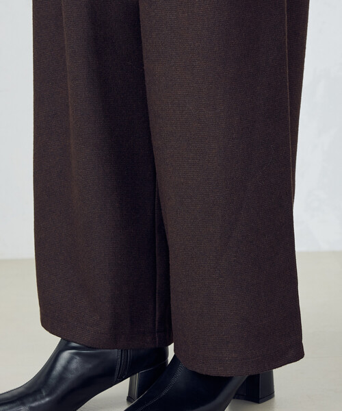 COMME CA ISM（コムサイズム）の「ツイード ナローベルト ハイウエストワイドパンツ（その他パンツ・レディース・チェック/ダークブラウン・MEDIUM/LARGE）」の14枚目の写真