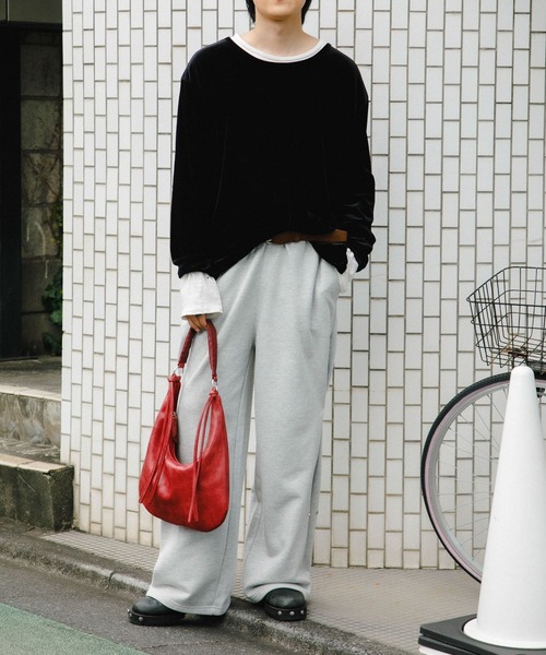 SENSE OF PLACE by URBAN RESEARCH（センスオブプレイスバイアーバンリサーチ）の「フェイクレザーヴィンテージハンドバッグ（ハンドバッグ・メンズ・ブラック/レッド・ONE）」の19枚目の写真