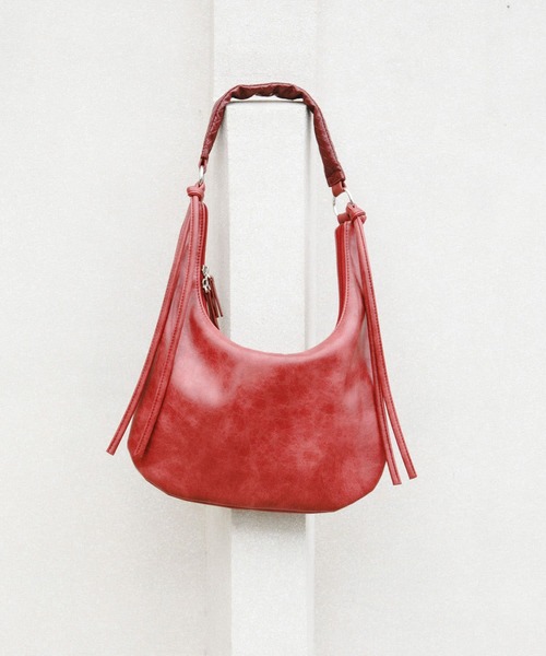 SENSE OF PLACE by URBAN RESEARCH（センスオブプレイスバイアーバンリサーチ）の「フェイクレザーヴィンテージハンドバッグ（ハンドバッグ・メンズ・ブラック/レッド・ONE）」の20枚目の写真