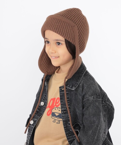 SHIPS（シップス）の「SHIPS KIDS:フライト ニット ワッチ（ニットキャップ/ビーニー・キッズ・ブラウン/ラベンダー・MEDIUM/SMALL）」の3枚目の写真