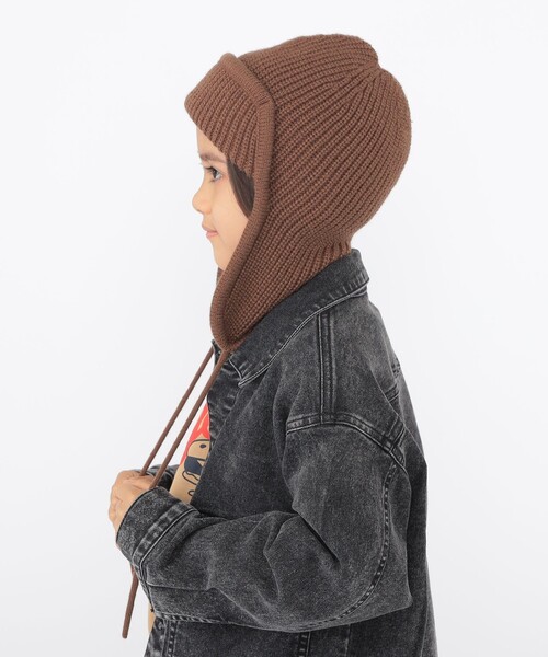 SHIPS（シップス）の「SHIPS KIDS:フライト ニット ワッチ（ニットキャップ/ビーニー・キッズ・ブラウン/ラベンダー・MEDIUM/SMALL）」の4枚目の写真