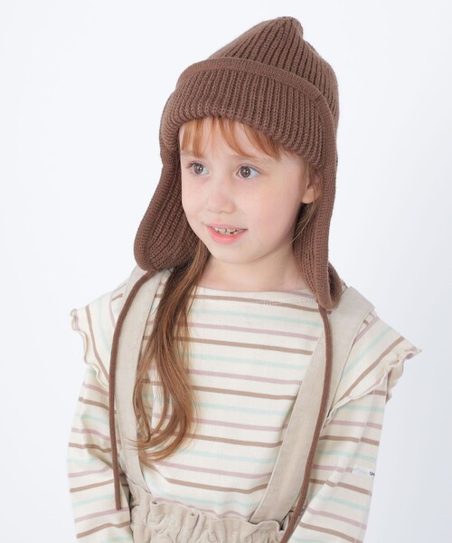 SHIPS（シップス）の「SHIPS KIDS:フライト ニット ワッチ（ニットキャップ/ビーニー・キッズ・ブラウン/ラベンダー・MEDIUM/SMALL）」の9枚目の写真