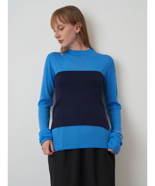 ELENDEEK(エレンディーク)の「ビスチェセットリブニット(ニット/セーター・レディース・オフホワイト/グレー/ブルー・FREE)」の5枚目の写真