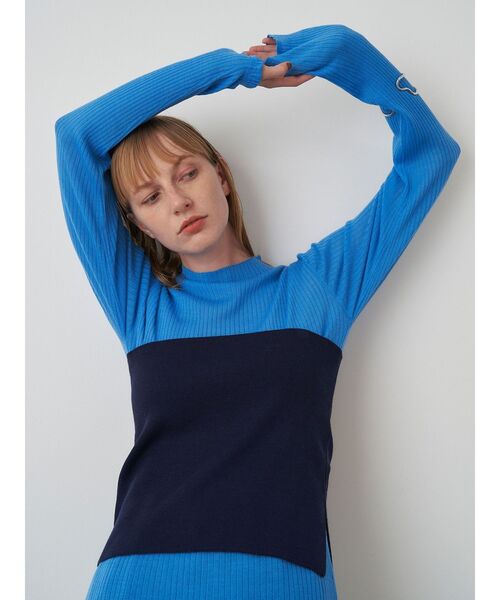 ELENDEEK(エレンディーク)の「ビスチェセットリブニット(ニット/セーター・レディース・オフホワイト/グレー/ブルー・FREE)」の8枚目の写真