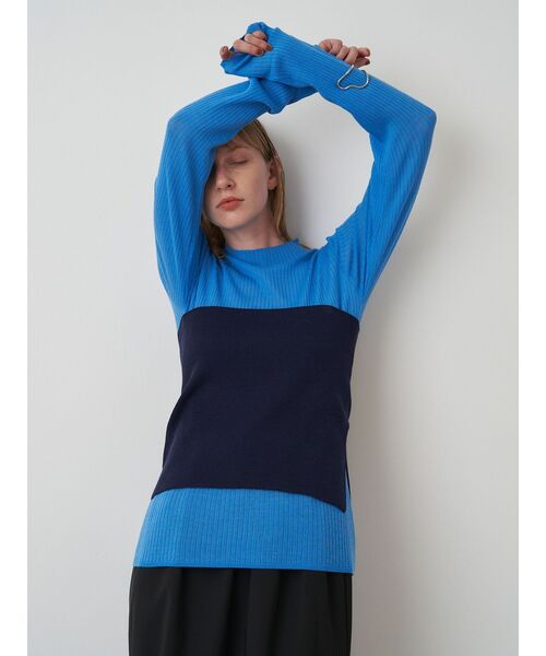 ELENDEEK(エレンディーク)の「ビスチェセットリブニット(ニット/セーター・レディース・オフホワイト/グレー/ブルー・FREE)」の9枚目の写真