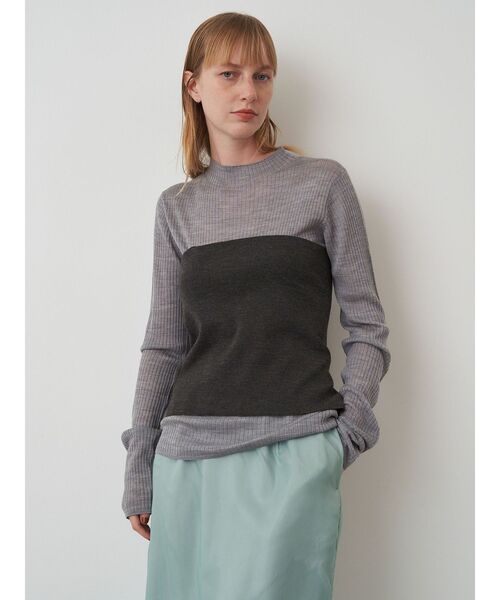 ELENDEEK(エレンディーク)の「ビスチェセットリブニット(ニット/セーター・レディース・オフホワイト/グレー/ブルー・FREE)」の13枚目の写真