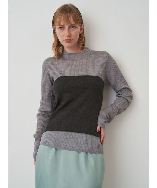 ELENDEEK(エレンディーク)の「ビスチェセットリブニット(ニット/セーター・レディース・オフホワイト/グレー/ブルー・FREE)」の14枚目の写真