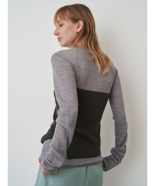 ELENDEEK(エレンディーク)の「ビスチェセットリブニット(ニット/セーター・レディース・オフホワイト/グレー/ブルー・FREE)」の16枚目の写真