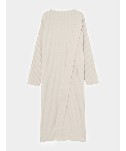 KEnTe(ケンテ)の「Ribbed Slit Knit Tops(ニット/セーター・レディース・モカ/グレイッシュベージュ/アイボリー・M)」の1枚目の写真