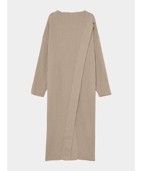 KEnTe(ケンテ)の「Ribbed Slit Knit Tops(ニット/セーター・レディース・モカ/グレイッシュベージュ/アイボリー・M)」の3枚目の写真
