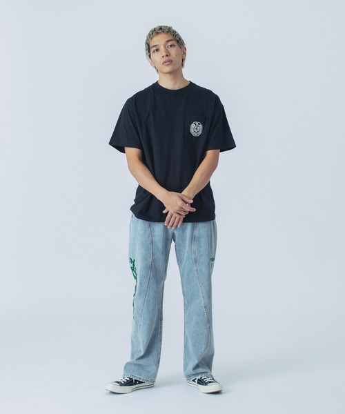 XLARGE（エクストララージ）の「EAGLE S/S POCKET TEE（Tシャツ/カットソー・メンズ・オフホワイト/ブラック/グリーン・XL/L/M/S）」の9枚目の写真