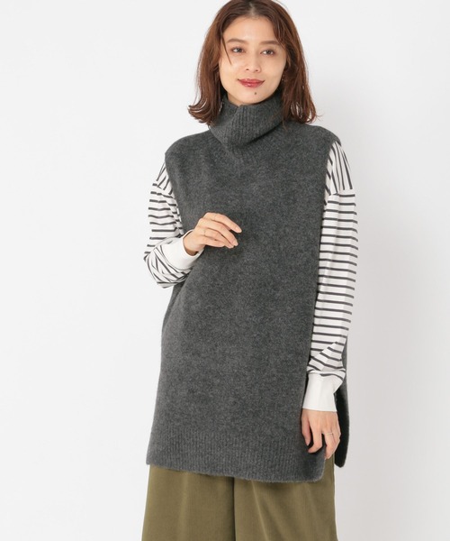 studio CLIP（スタディオクリップ）の「アソートラウンドヘムロングスリーブTシャツ（Tシャツ/カットソー・レディース・ベージュ/オフホワイト/スモーク/その他1/その他2・FREE）」の4枚目の写真