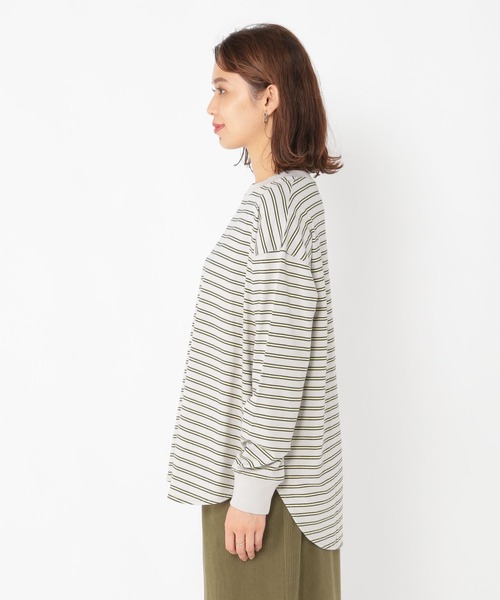 studio CLIP（スタディオクリップ）の「アソートラウンドヘムロングスリーブTシャツ（Tシャツ/カットソー・レディース・ベージュ/オフホワイト/スモーク/その他1/その他2・FREE）」の6枚目の写真