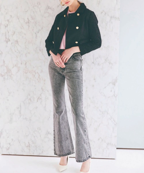 フレアデニムパンツ（デニムパンツ）｜Soir,5 COCOTTE PARIS（ソワールイブニングココットパリ）