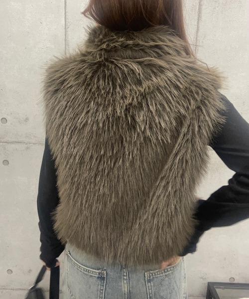 【セール】ファーハイネックベスト（その他アウター）｜ROGER AND RAW（ロジャーアンドロウ）