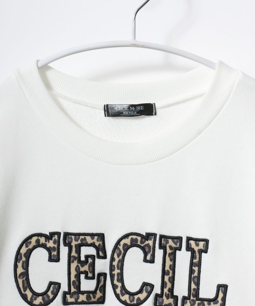 セール】CECIL McBEE（セシルマクビー）レオパード ロゴスウェット