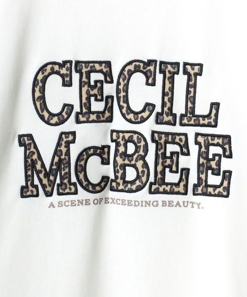 CECIL McBEE（セシルマクビー）の「CECIL McBEE（セシルマクビー）レオパード ロゴスウェットトレーナー レディース/豹柄（スウェット・レディース・ブラック/オフホワイト・M/L）」の5枚目の写真
