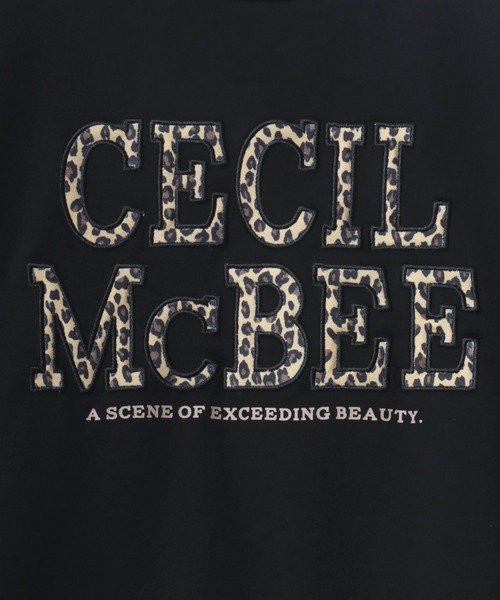 CECIL McBEE（セシルマクビー）の「CECIL McBEE（セシルマクビー）レオパード ロゴスウェットトレーナー レディース/豹柄（スウェット・レディース・ブラック/オフホワイト・M/L）」の6枚目の写真