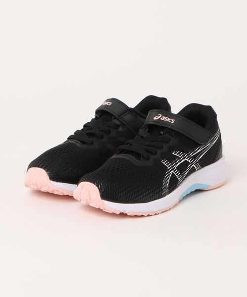 ASICS（アシックス）の「ASICS KIDS LAZERBEAM アシックス レーザービーム RJ-MG-G【軽量】スピードモデル キッズスニーカー 通学 運動会 1本ベルト 1154A215（スニーカー・キッズ・グレー系その他/ブラック×グレー・19.0cm/20.0cm/21.0cm/21.5cm/22.0cm/22.5cm/23.0cm/23.5cm/24.0cm/24.5cm）」の2枚目の写真