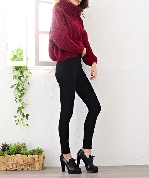 REMUR(レミュール)の「ハイウエストデニムスキニーパンツ(デニムパンツ・レディース・インディゴブルー/ブルー/ブラック/ネイビー・S/XS/M/L)」の6枚目の写真