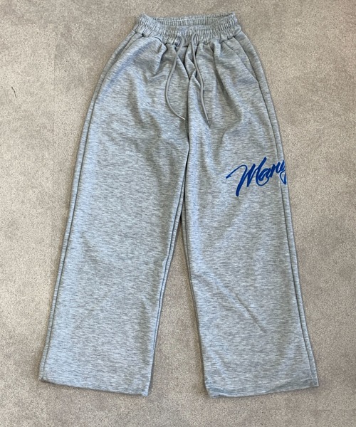 lilful（リルフル）の「サイド刺繍ロゴ ワイドスウェットパンツ（スウェットパンツ・レディース・ブラック/グレー・L/M）」の19枚目の写真