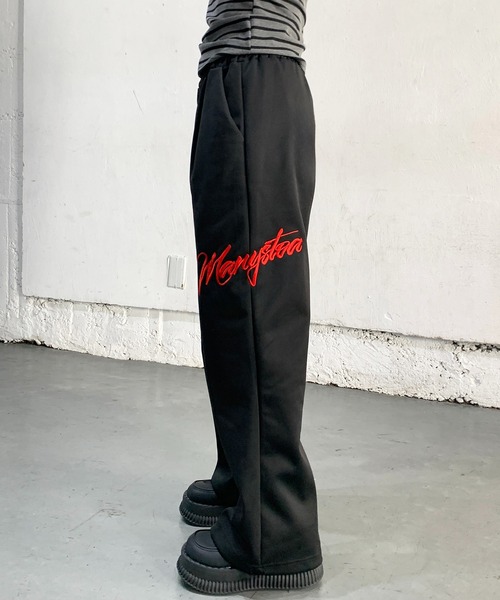 lilful（リルフル）の「サイド刺繍ロゴ ワイドスウェットパンツ（スウェットパンツ・レディース・ブラック/グレー・L/M）」の22枚目の写真