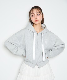 ダンボールジップショートパーカー