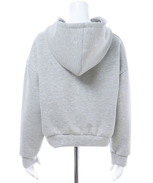 INGNI（イング）の「ダンボールジップショートパーカー（パーカー・レディース・オフホワイト/ブラック/グレー・M）」の9枚目の写真