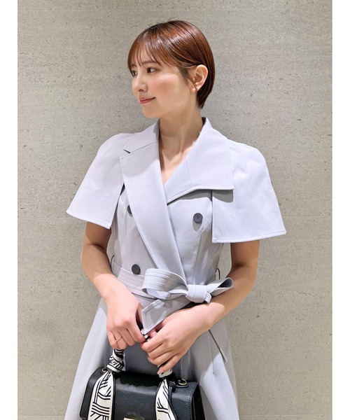 SNIDEL（スナイデル）の「トレンチケープ2wayワンピース（ワンピース