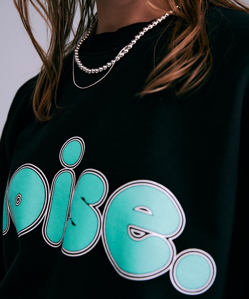 NOISE MAKER（ノイズメーカー）の「noiseロゴプリントスウェット（スウェット・レディース・ブラック/ブルー・S/M/L）」の7枚目の写真