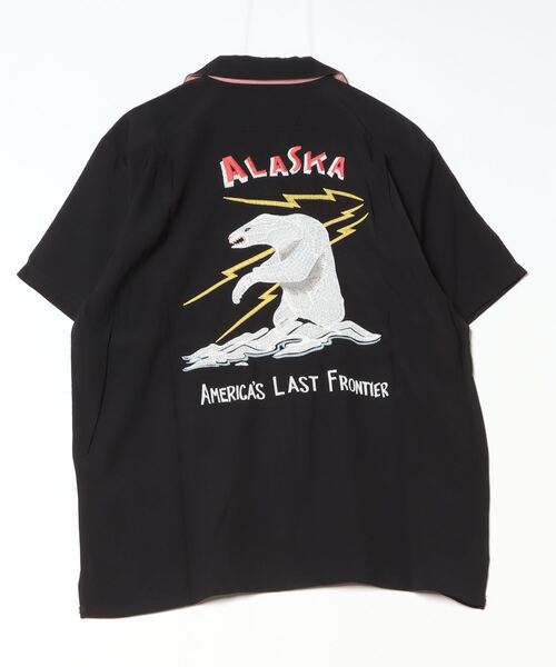 HOUSTON(ヒューストン)の「HOUSTON / SOUVENIR SHIRT(ALASKA) / 41183(シャツ/ブラウス・メンズ・ブラック/サックスブルー/ピンク・LARGE/X-LARGE)」の4枚目の写真