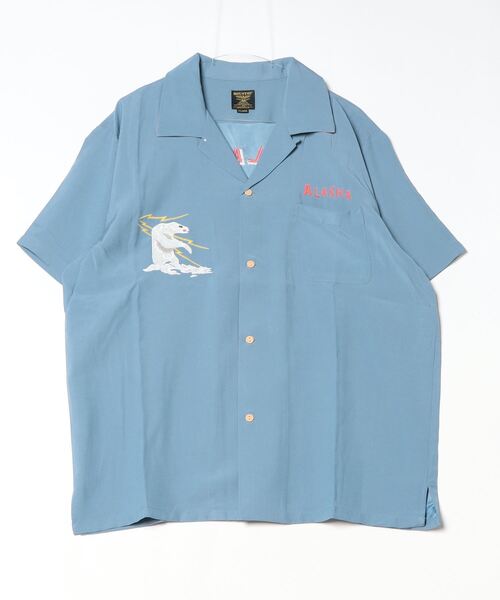 HOUSTON(ヒューストン)の「HOUSTON / SOUVENIR SHIRT(ALASKA) / 41183(シャツ/ブラウス・メンズ・ブラック/サックスブルー/ピンク・LARGE/X-LARGE)」の10枚目の写真