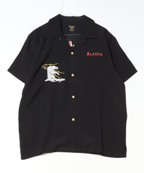 HOUSTON(ヒューストン)の「HOUSTON / SOUVENIR SHIRT(ALASKA) / 41183(シャツ/ブラウス・メンズ・ブラック/サックスブルー/ピンク・LARGE/X-LARGE)」の5枚目の写真